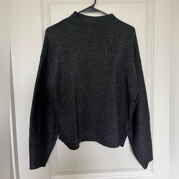H&M Mock-neck Sweater w/ Silver Sparkles - Picture 1 of 8